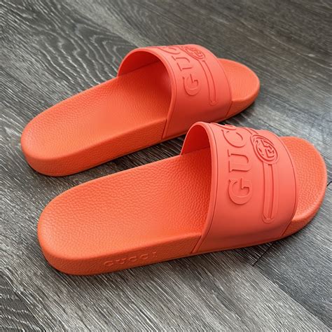 gucci women's pursuit logo pool slides|gucci slides pursuit 72.